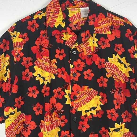🏝️🌊☀️ Vintage Hawaiian Tropic Hawaiian Beach Shirt Button Up Shirt Lg - EUC - Picture 2 of 5